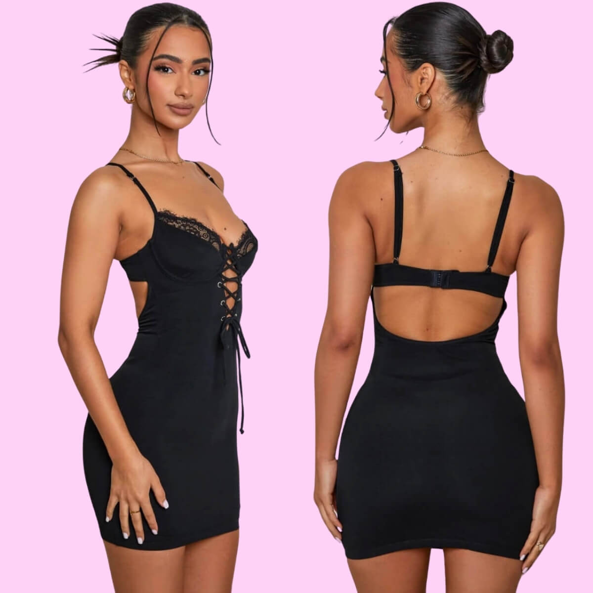 Lace Cup Corset Dress