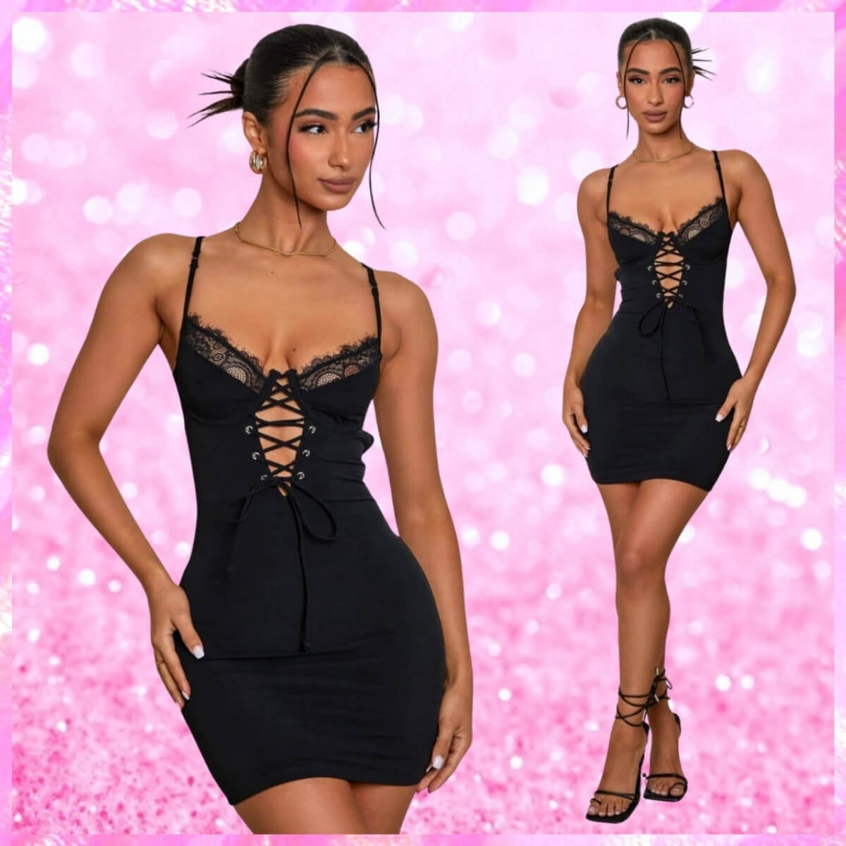 Lace Cup Corset Dress