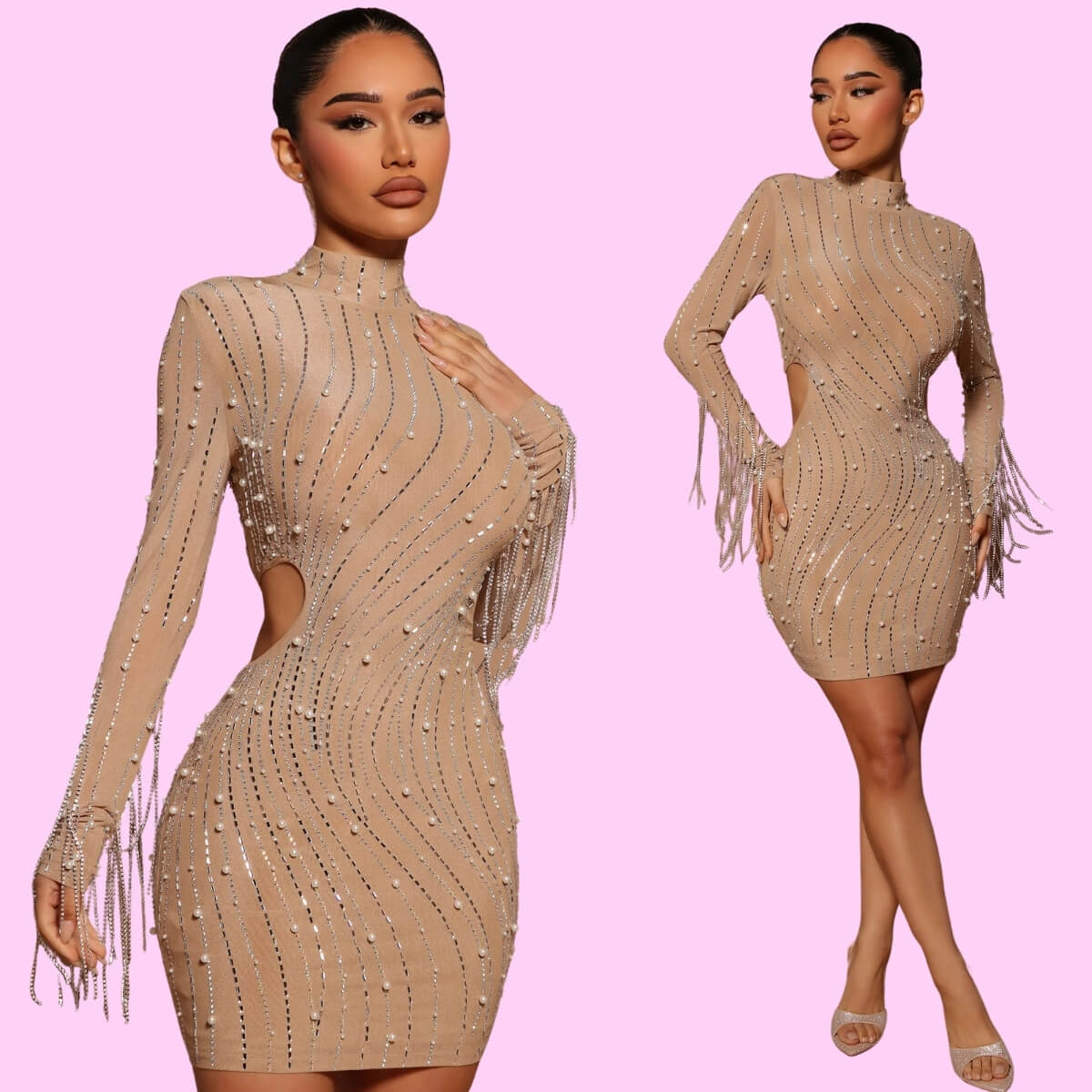 Long Sleeve Bodycon Party Dress