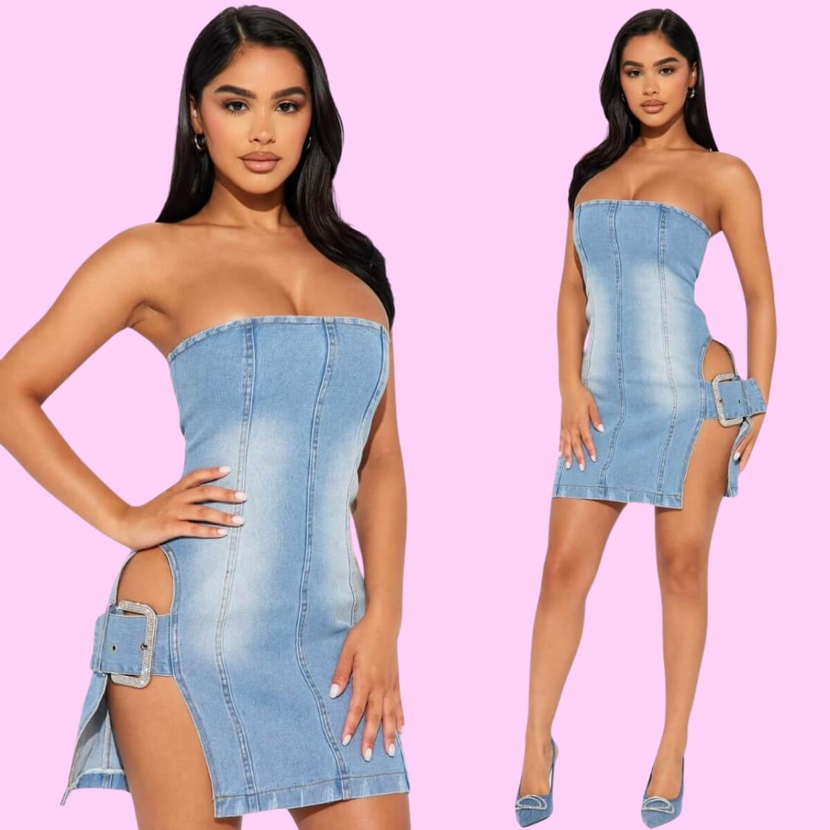 Tube Denim Dress