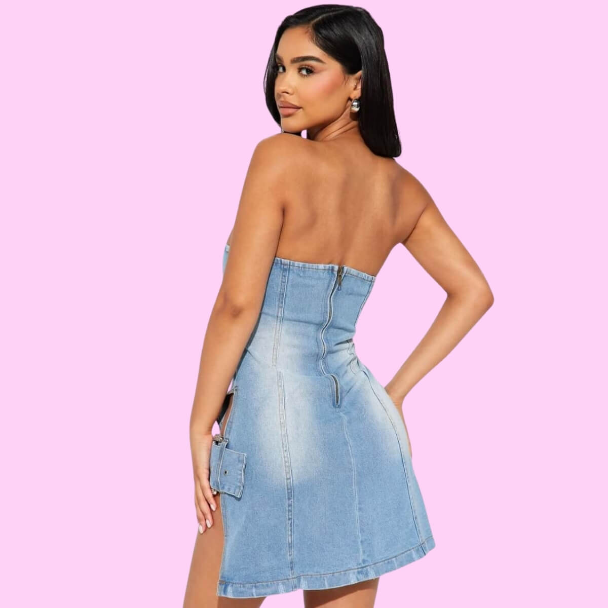 Tube Denim Dress