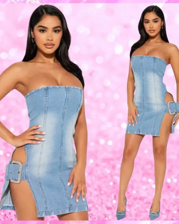 Tube Denim Dress