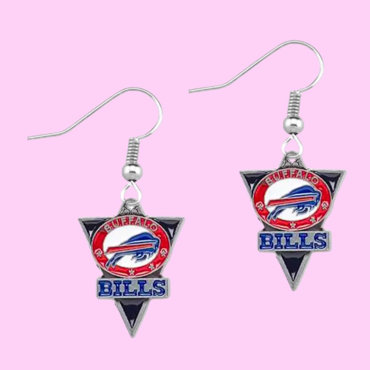 Football Team Logo Earrings Buffalo Bills
