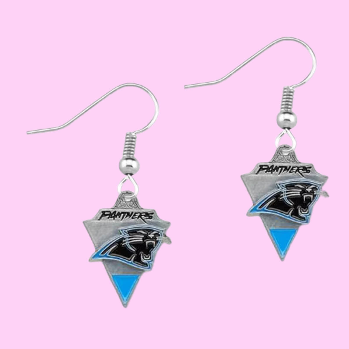 Football Team Logo Earrings Carolina Panthers