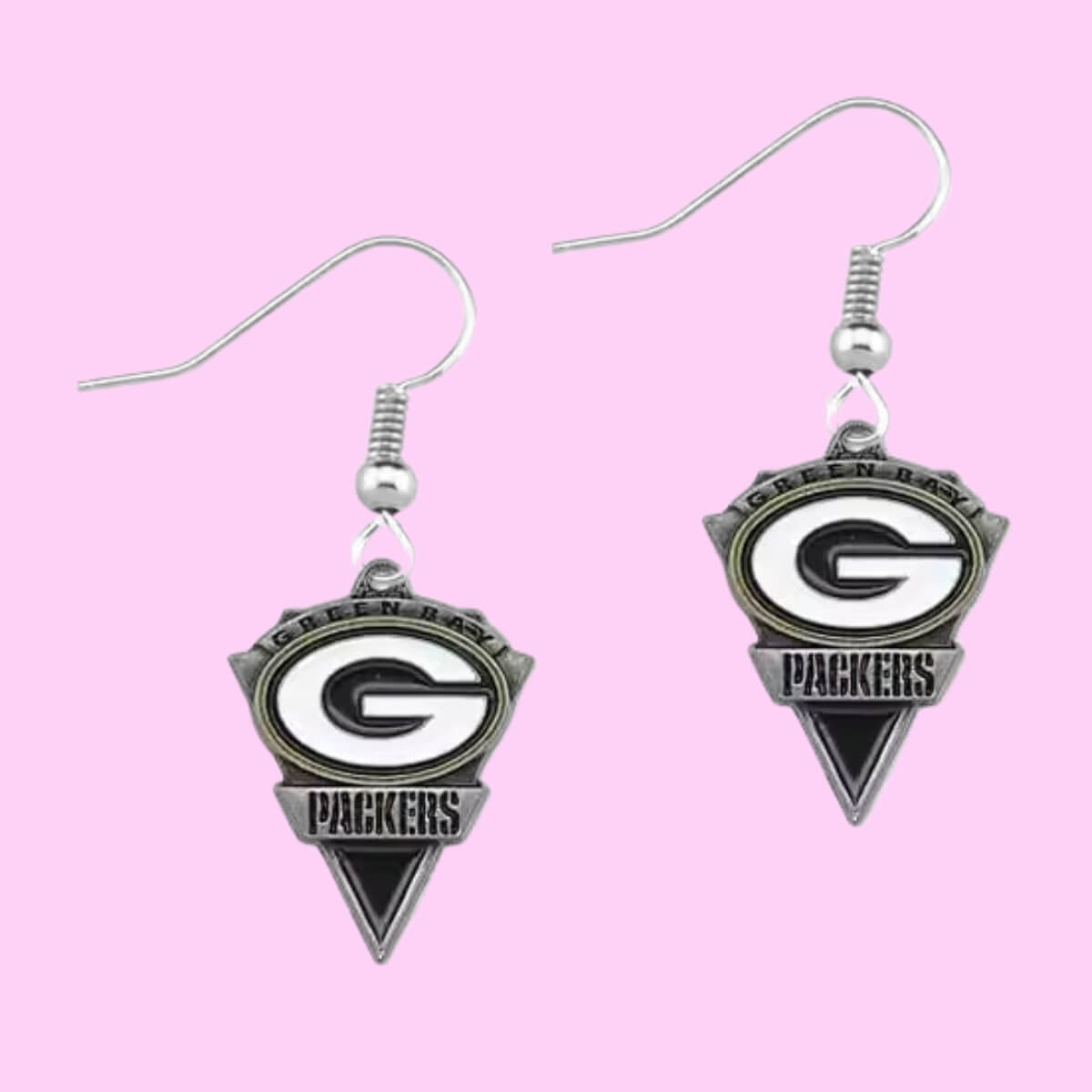 Football Team Logo Earrings Green Bay Packers
