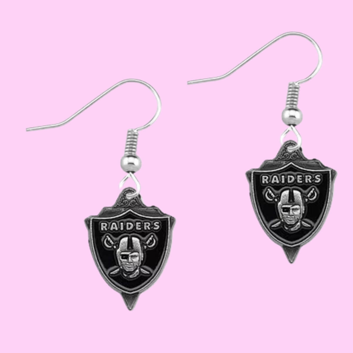 Football Team Logo Earrings Las Vegas Raiders