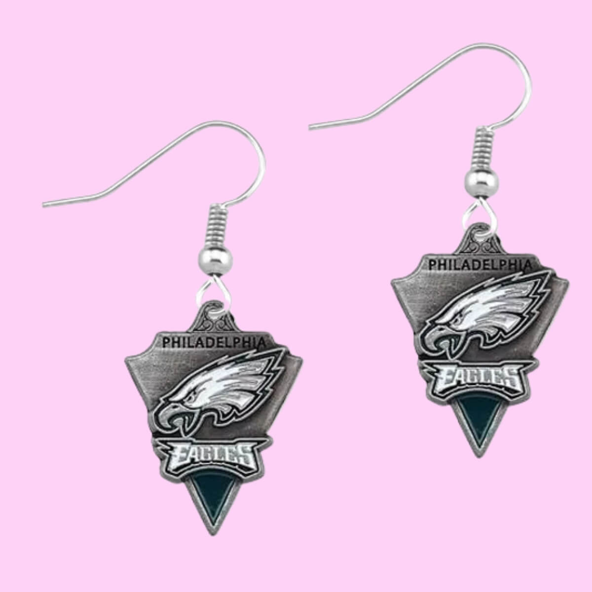 Football Team Logo Earrings Philadelphia Eagles