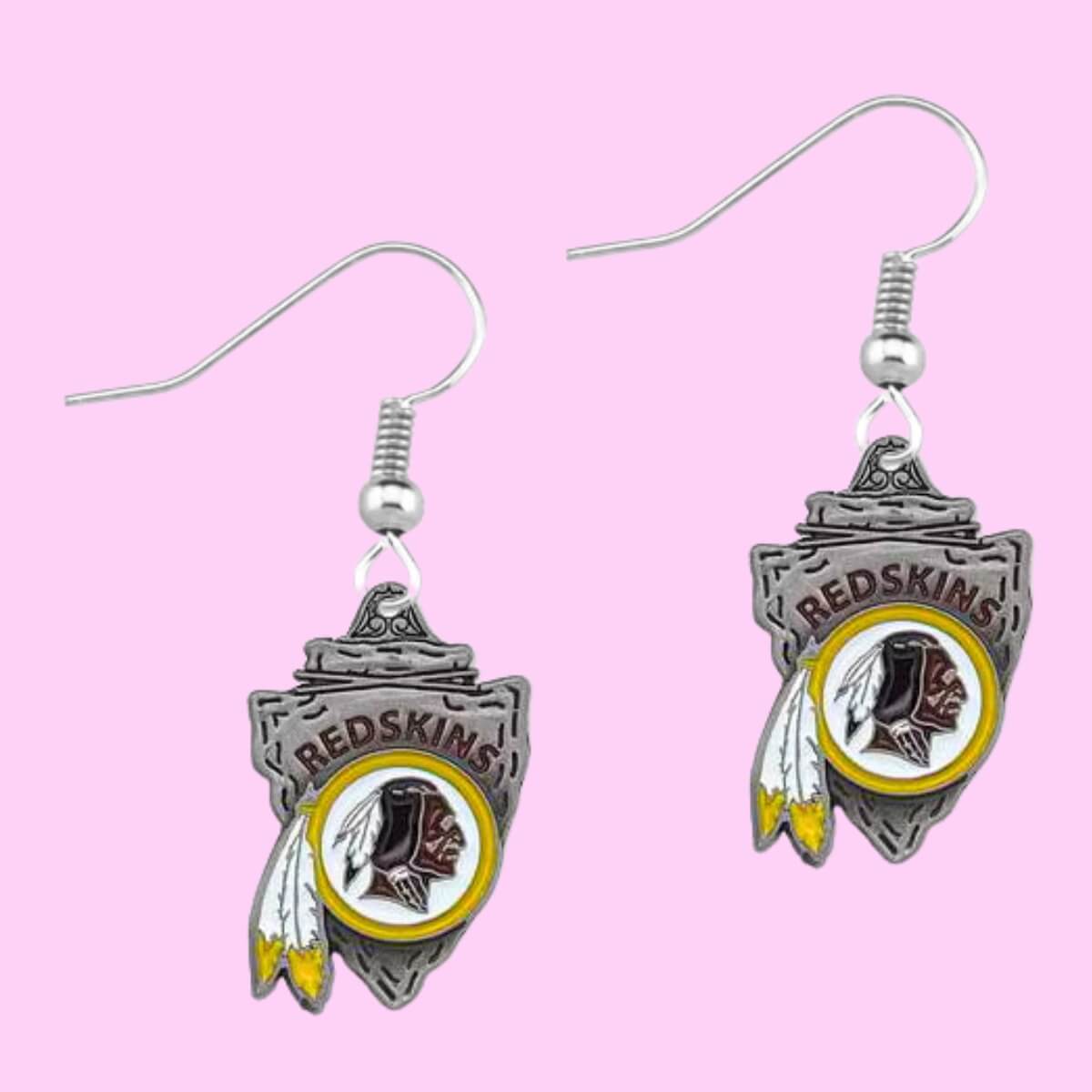Football Team Logo Earrings Redskins