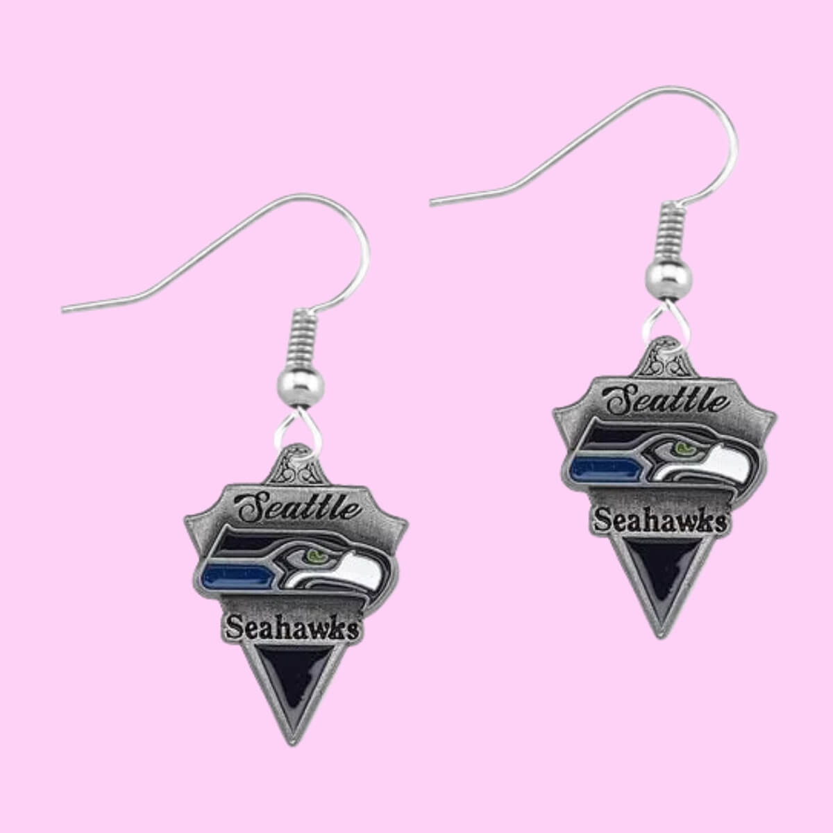 Football Team Logo Earrings Seattle Seahawks