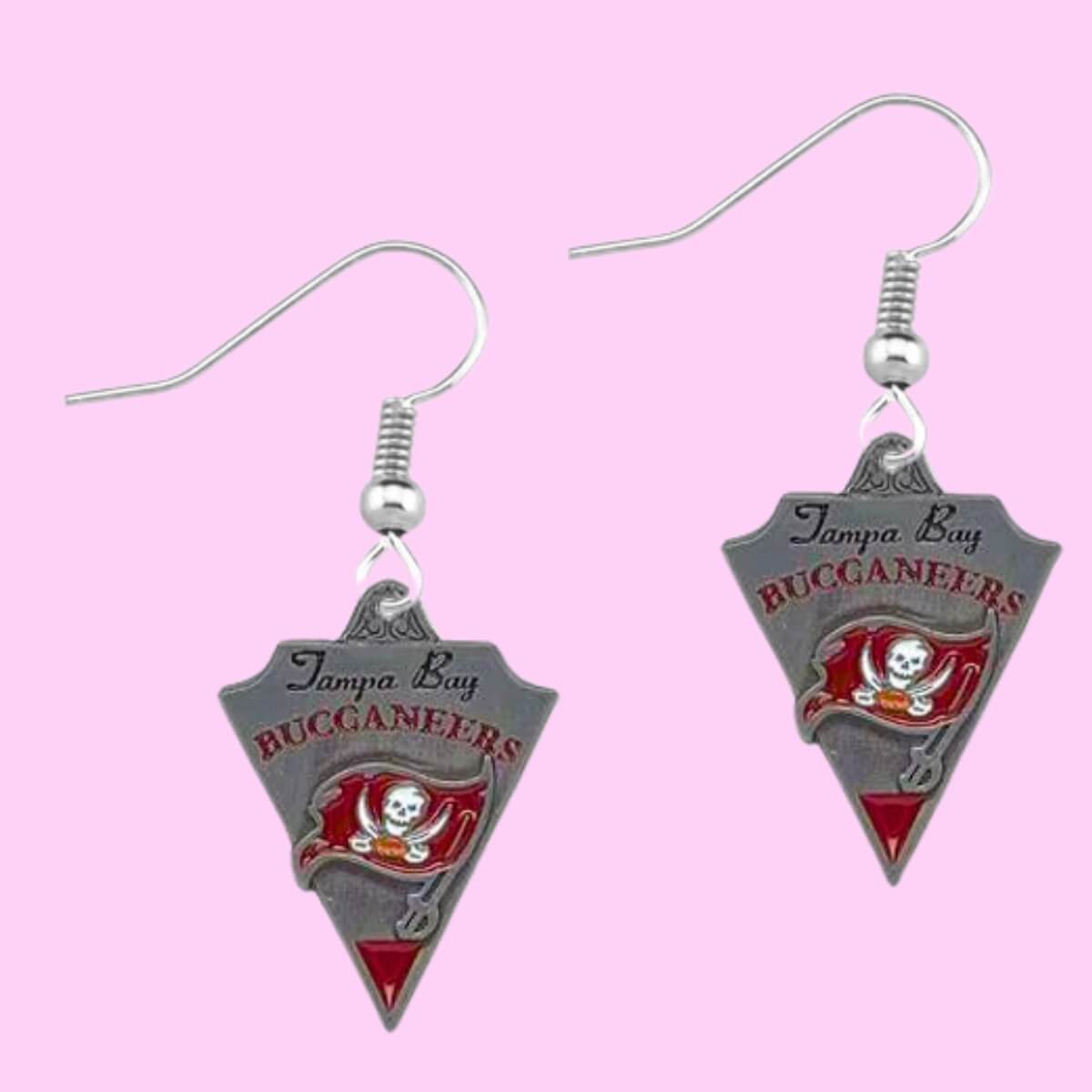 Football Team Logo Earrings Tampa Bay Buccaneers