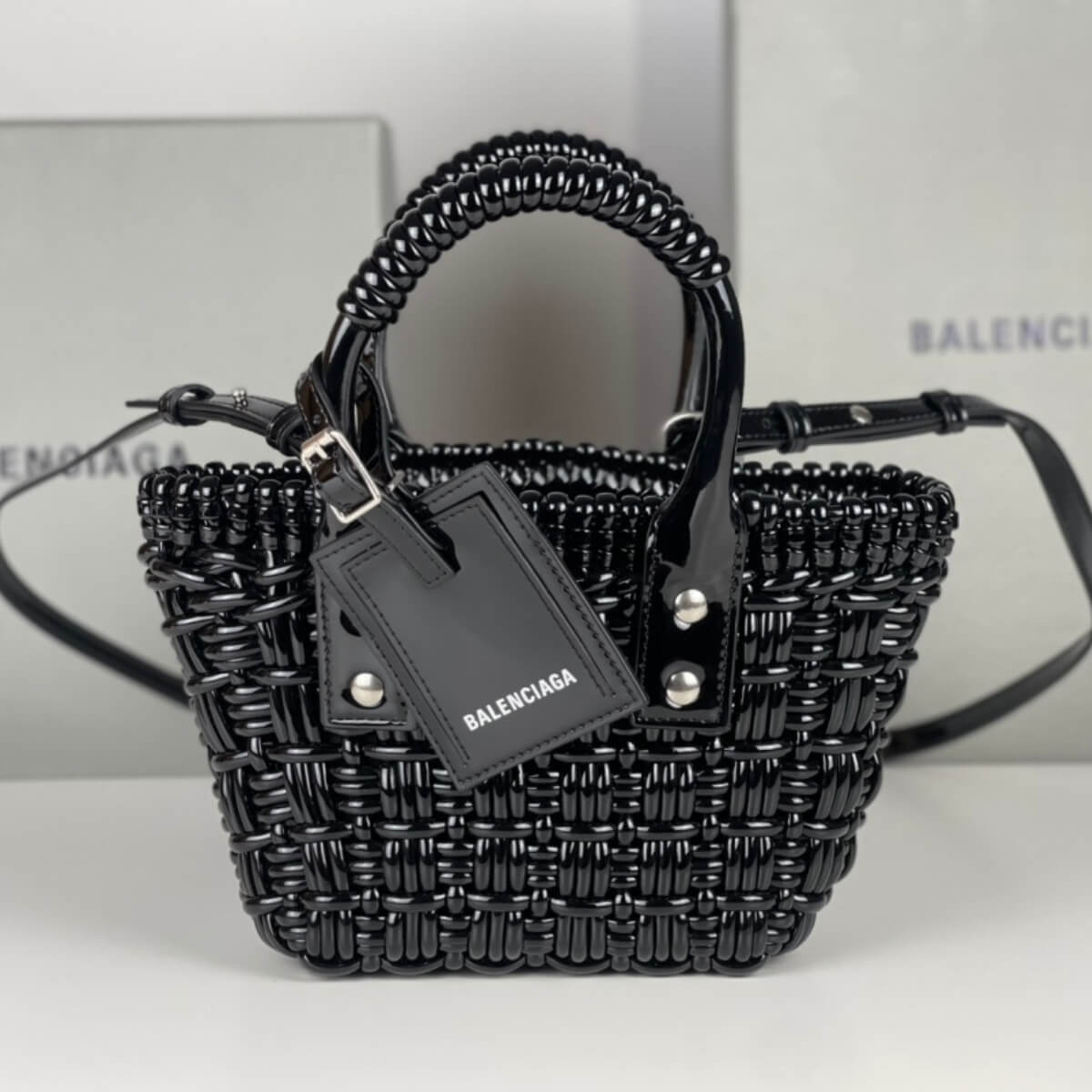 Balenciaga Designer Bistro Panier Woven Bag, Balenciaga Handbag, Designer Handbag, Cheap Designer Handbag, Designer Handbag