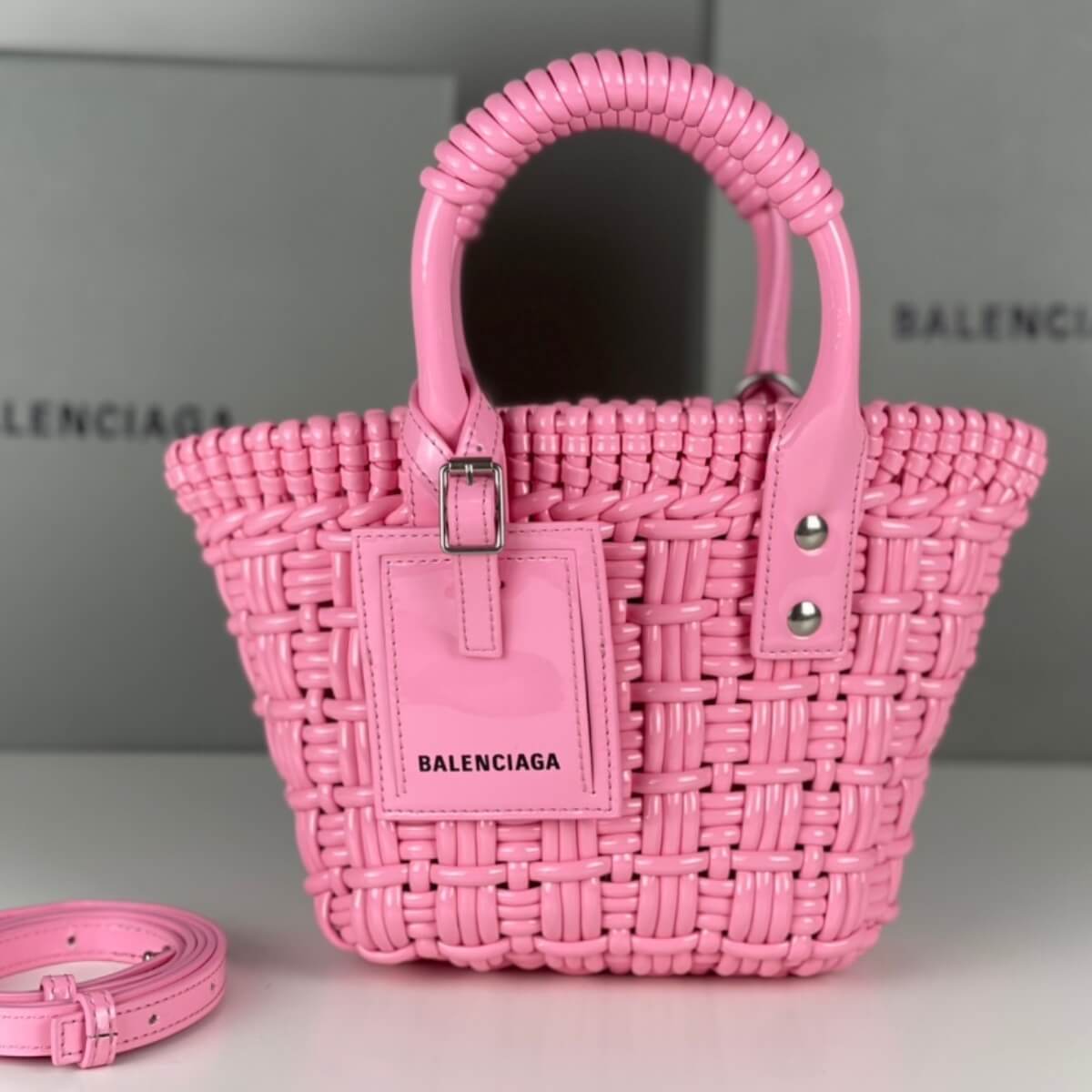 Balenciaga Designer Bistro Panier Woven Bag, Balenciaga Handbag, Designer Handbag, Cheap Designer Handbag, Designer Handbag