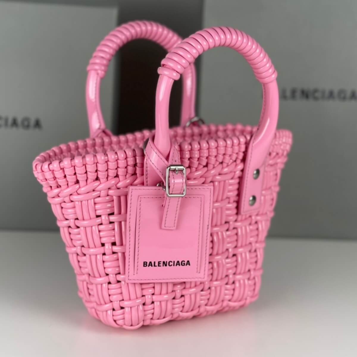 Balenciaga Designer Bistro Panier Woven Bag, Balenciaga Handbag, Designer Handbag, Cheap Designer Handbag, Designer Handbag