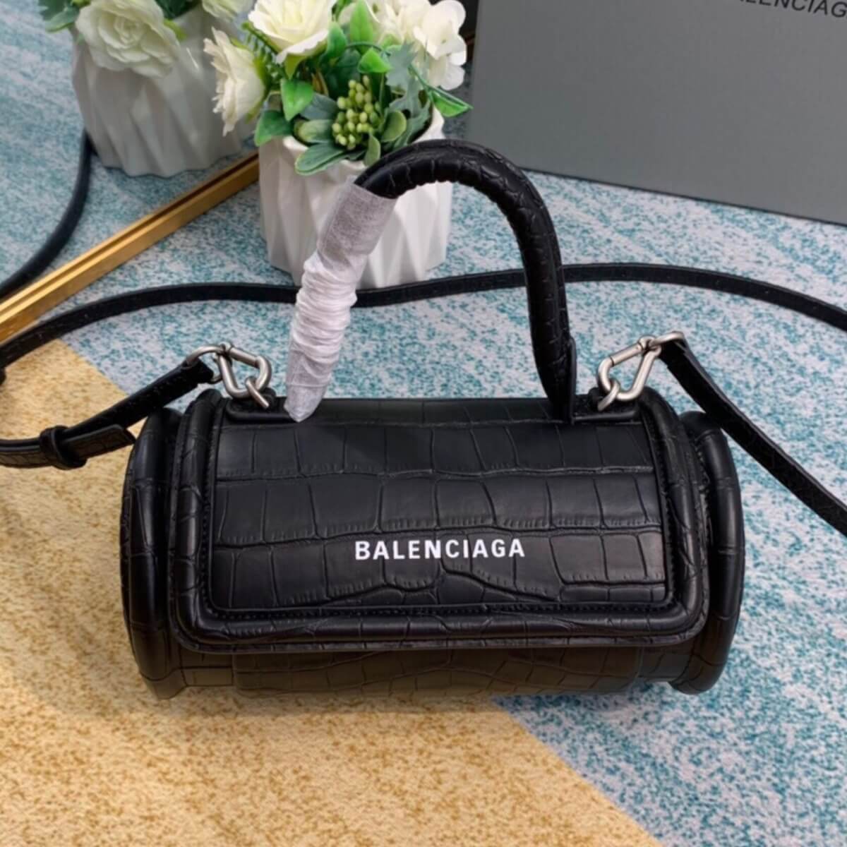 Balenciaga Designer Embossed Barrel Bag, Balenciaga Handbag, Designer Handbag, Cheap Designer Handbag, Designer Handbag
