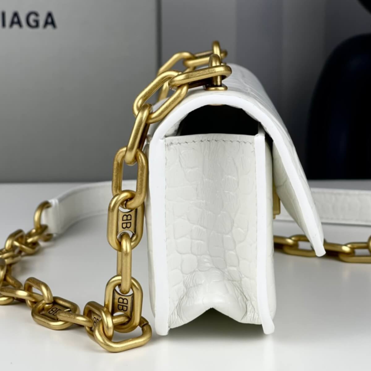 Balenciaga Designer Embossed Gossip Chain Handbag, Balenciaga Handbag, Designer Handbag, Cheap Designer Handbag, Designer Handbag