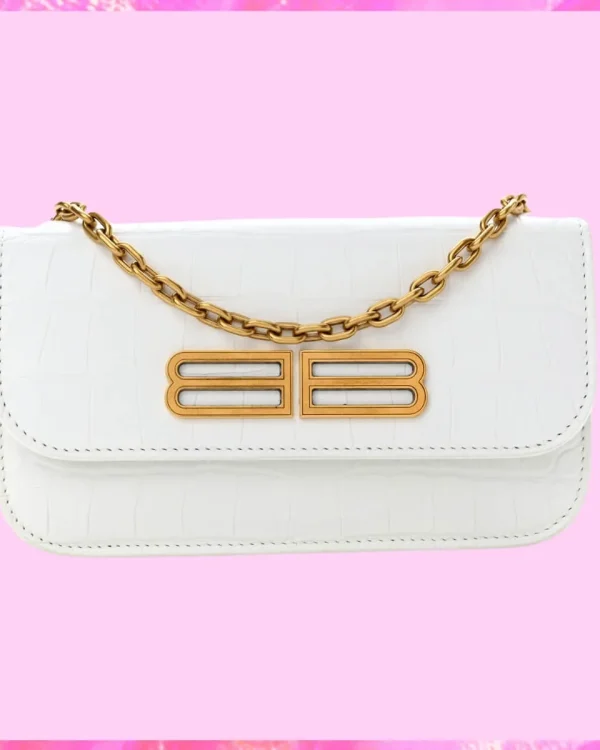 Balenciaga Designer Embossed Gossip Chain Handbag, Balenciaga Handbag, Designer Handbag, Cheap Designer Handbag, Designer Handbag