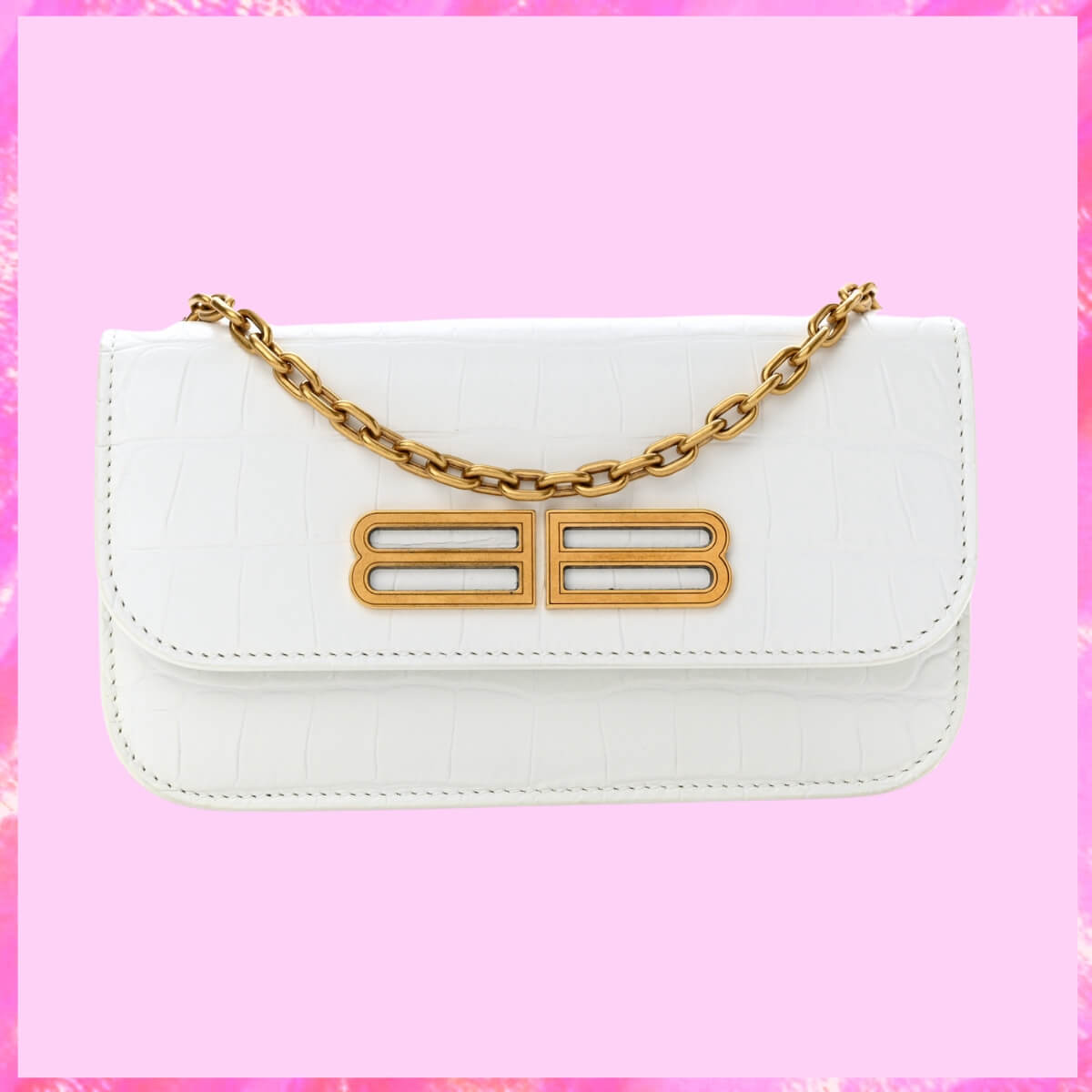 Balenciaga Designer Embossed Gossip Chain Handbag, Balenciaga Handbag, Designer Handbag, Cheap Designer Handbag, Designer Handbag