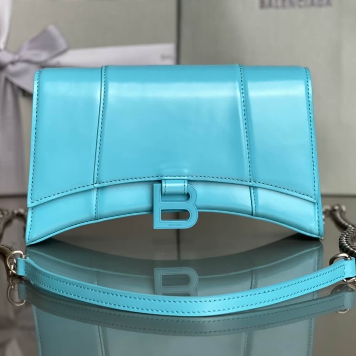 Balenciaga Designer Hourglass Chain Handbag, Balenciaga Handbag, Designer Handbag, Cheap Designer Handbag, Designer Handbag