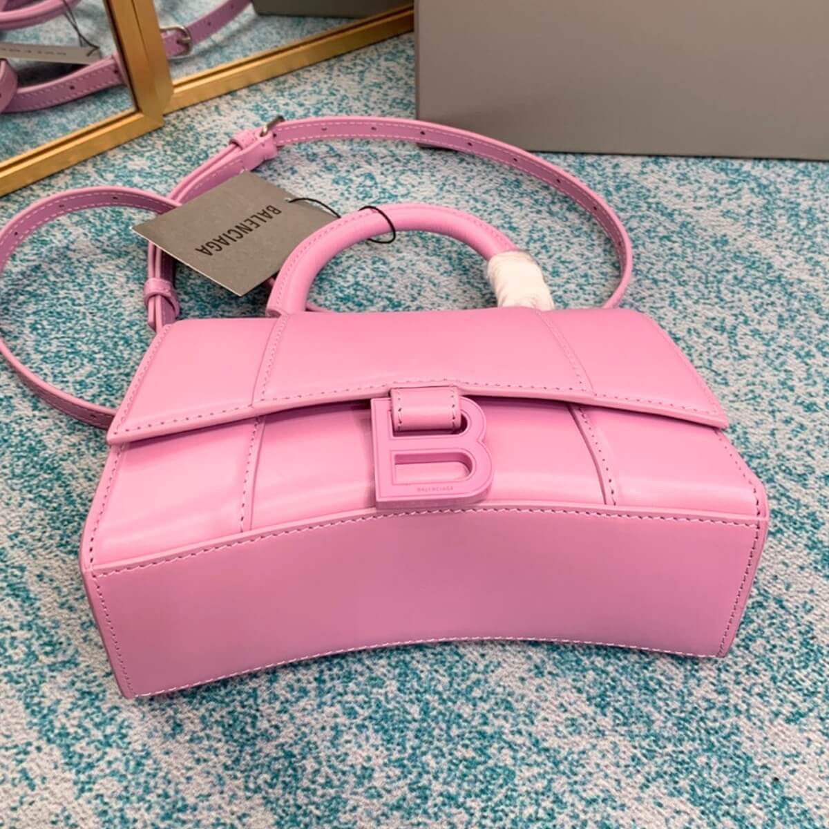 Balenciaga Designer Hourglass Chain Handbag, Balenciaga Handbag, Designer Handbag, Cheap Designer Handbag, Designer Handbag