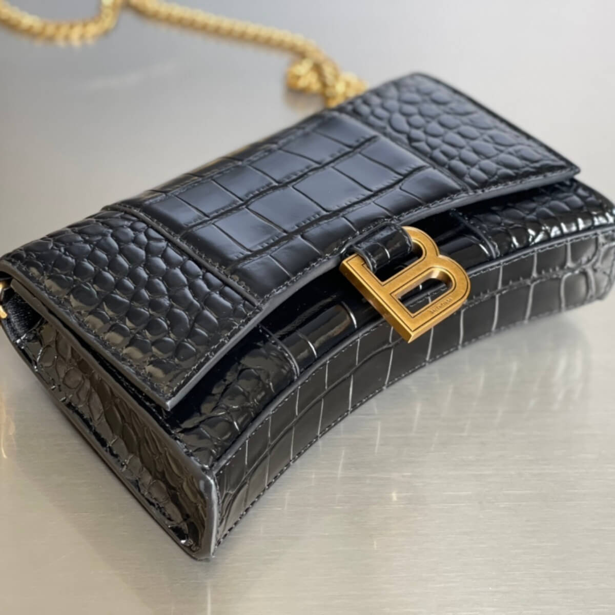 Balenciaga Designer Hourglass Chain Handbag, Balenciaga Handbag, Designer Handbag, Cheap Designer Handbag, Designer Handbag