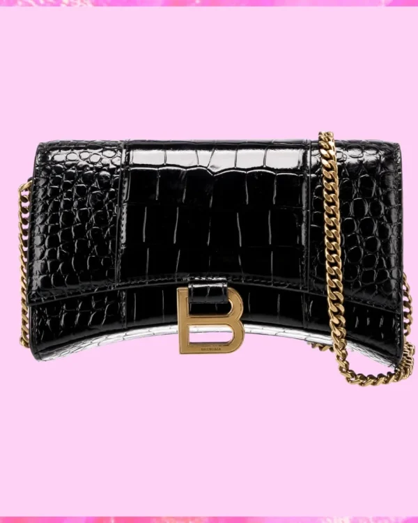Balenciaga Designer Hourglass Chain Handbag, Balenciaga Handbag, Designer Handbag, Cheap Designer Handbag, Designer Handbag