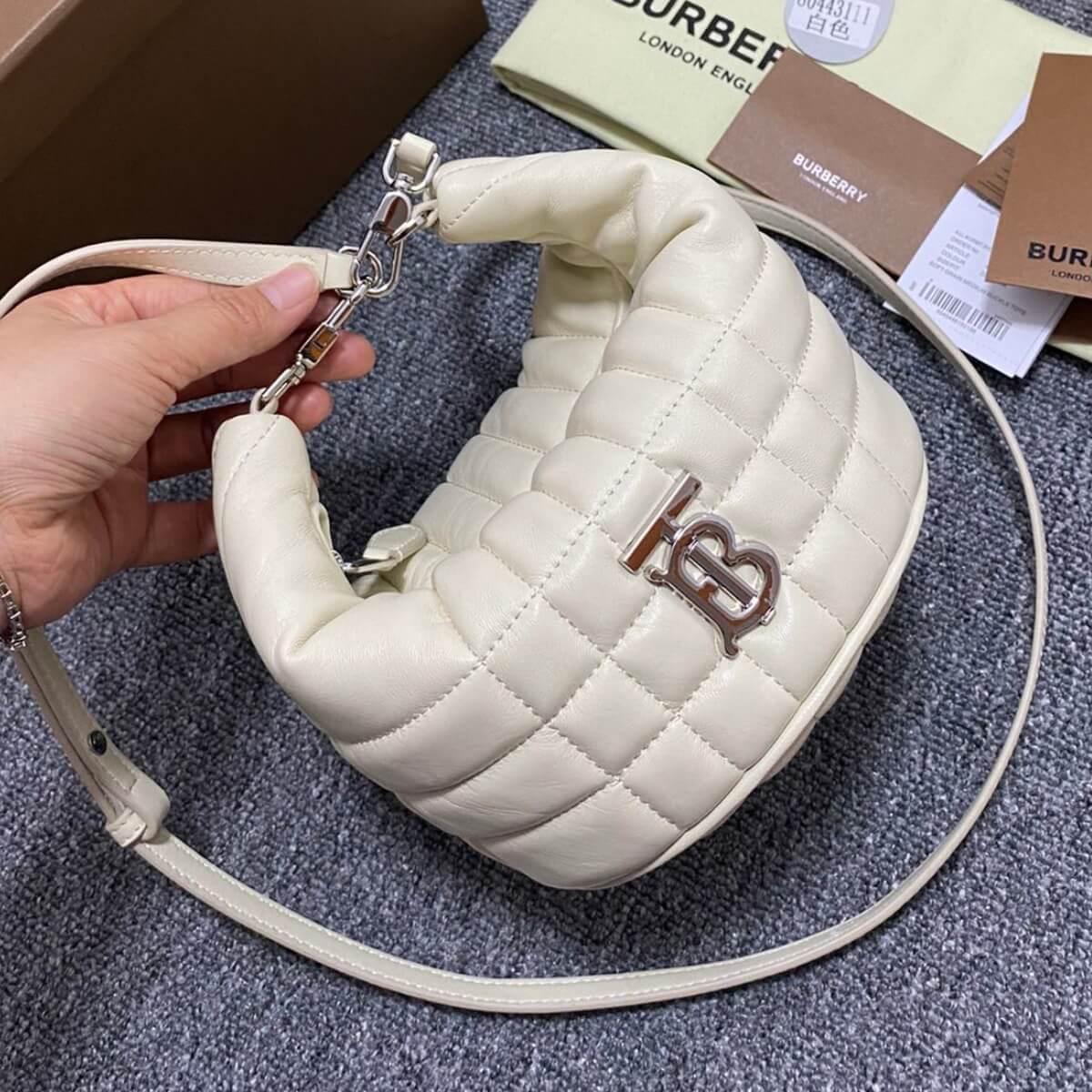 Burberry Designer Crescent Lola Shoulder Bag, Burberry Handbag, Designer Handbag, Cheap Designer Handbag, Designer Handbag