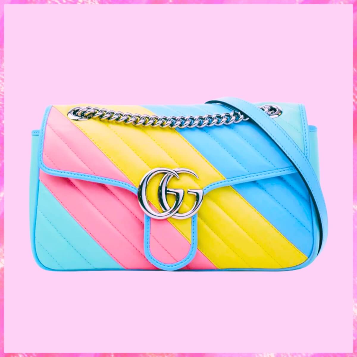 Burberry Designer GG Multicolor Matelassé Shoulder Bag, Burberry Handbag, Designer Handbag, Cheap Designer Handbag, Designer Handbag