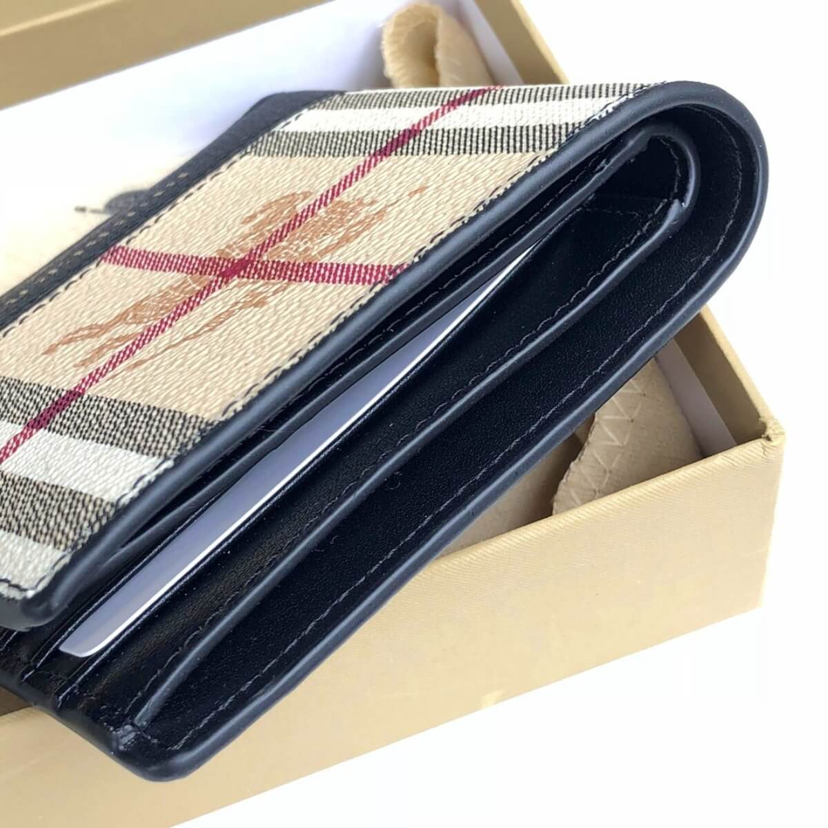 Burberry Designer Haymarket Check Bifold Wallet, Burberry Handbag, Designer Handbag, Cheap Designer Handbag, Designer Handbag