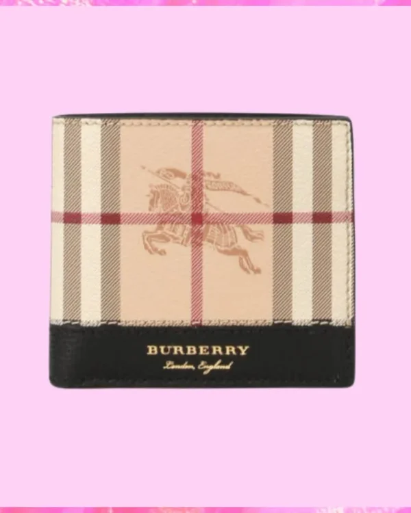 Burberry Designer Haymarket Check Bifold Wallet, Burberry Handbag, Designer Handbag, Cheap Designer Handbag, Designer Handbag