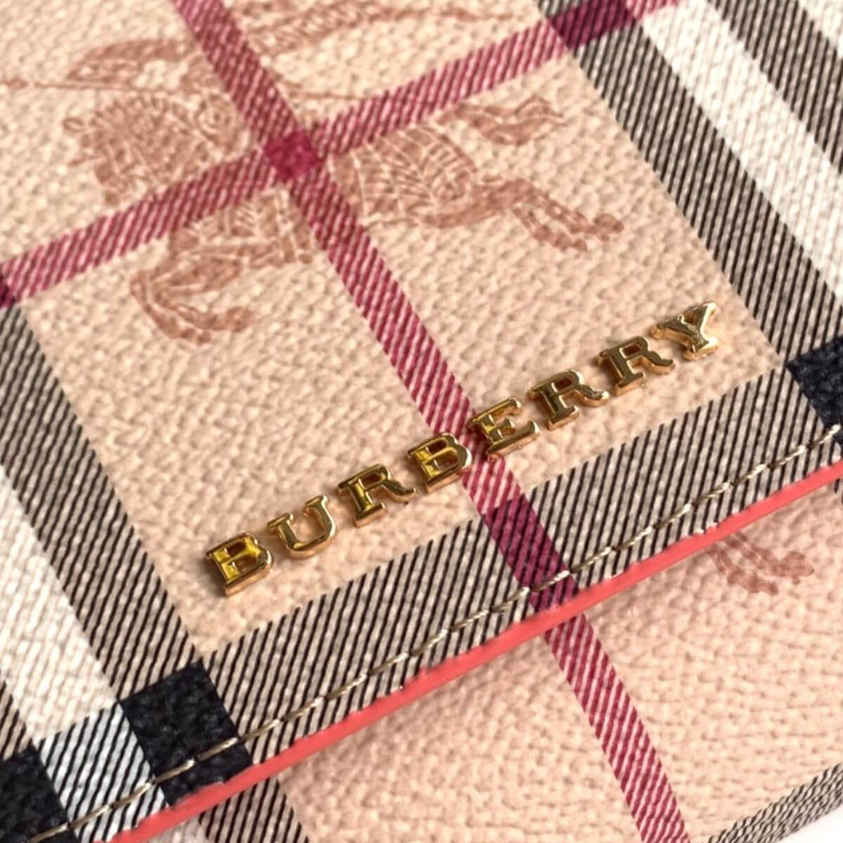 Burberry Designer Haymarket Check Henley Wallet On Chain, Burberry Handbag, Designer Handbag, Cheap Designer Handbag, Designer Handbag