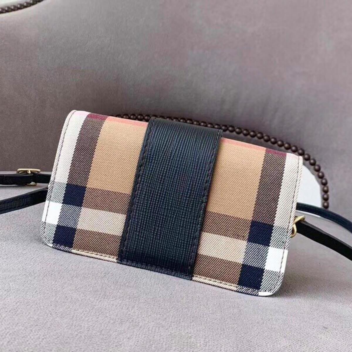 Burberry Designer House Check Bridle Madison Buckle Bag, Burberry Handbag, Designer Handbag, Cheap Designer Handbag, Designer Handbag