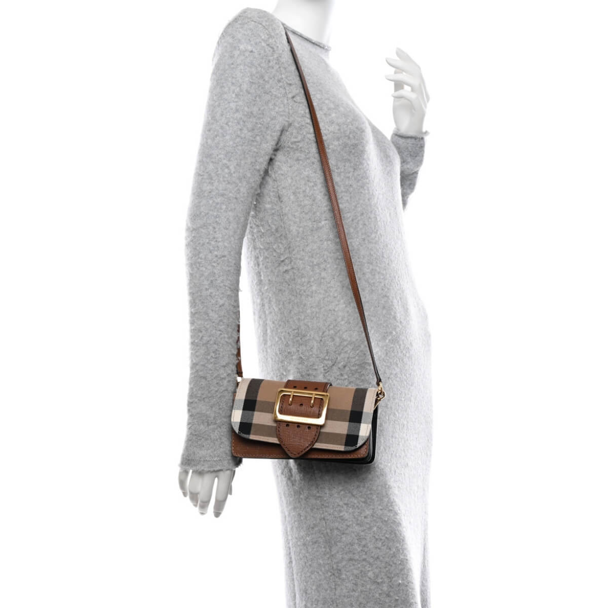 Burberry Designer House Check Bridle Madison Buckle Bag, Burberry Handbag, Designer Handbag, Cheap Designer Handbag, Designer Handbag