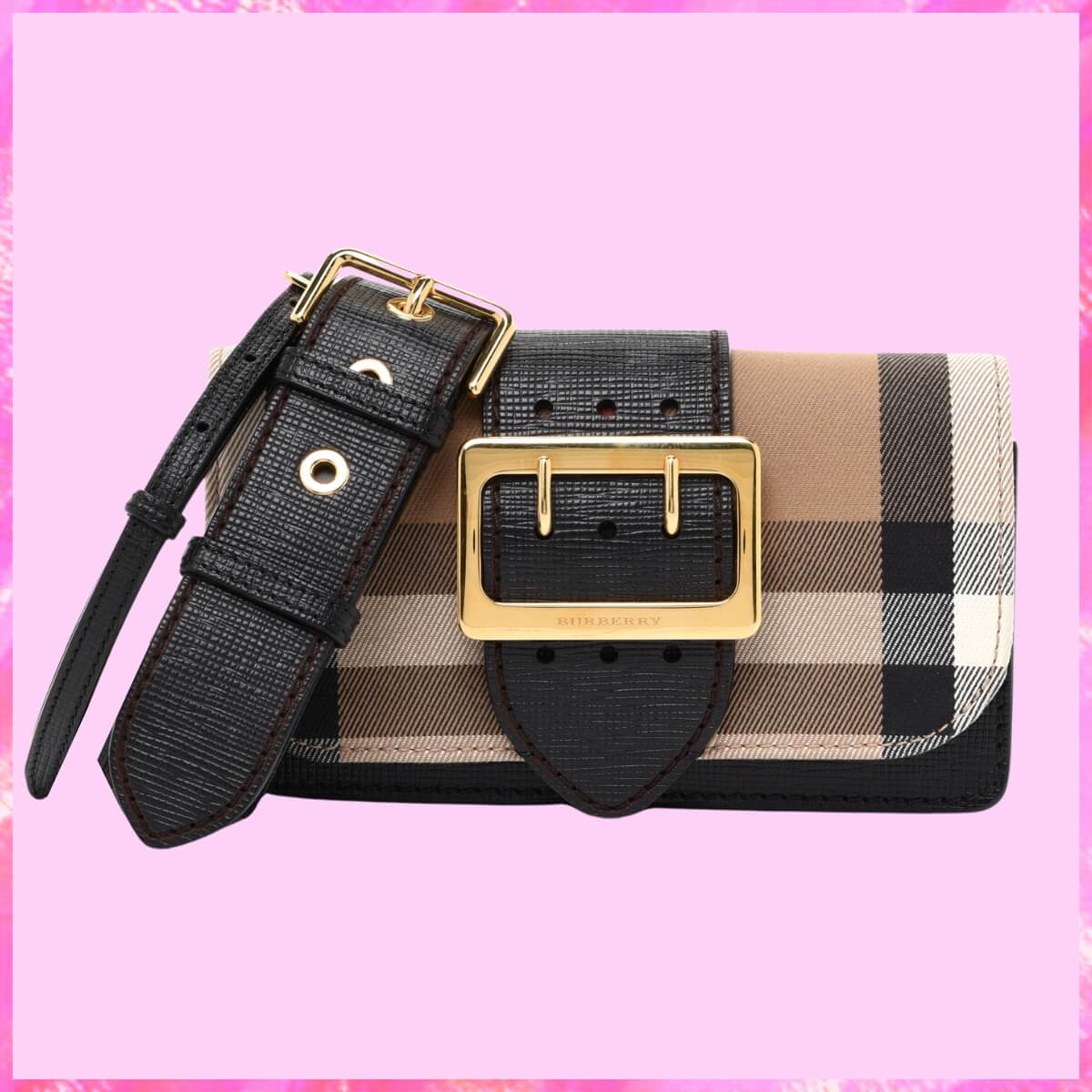 Burberry Designer House Check Bridle Madison Buckle Bag, Burberry Handbag, Designer Handbag, Cheap Designer Handbag, Designer Handbag