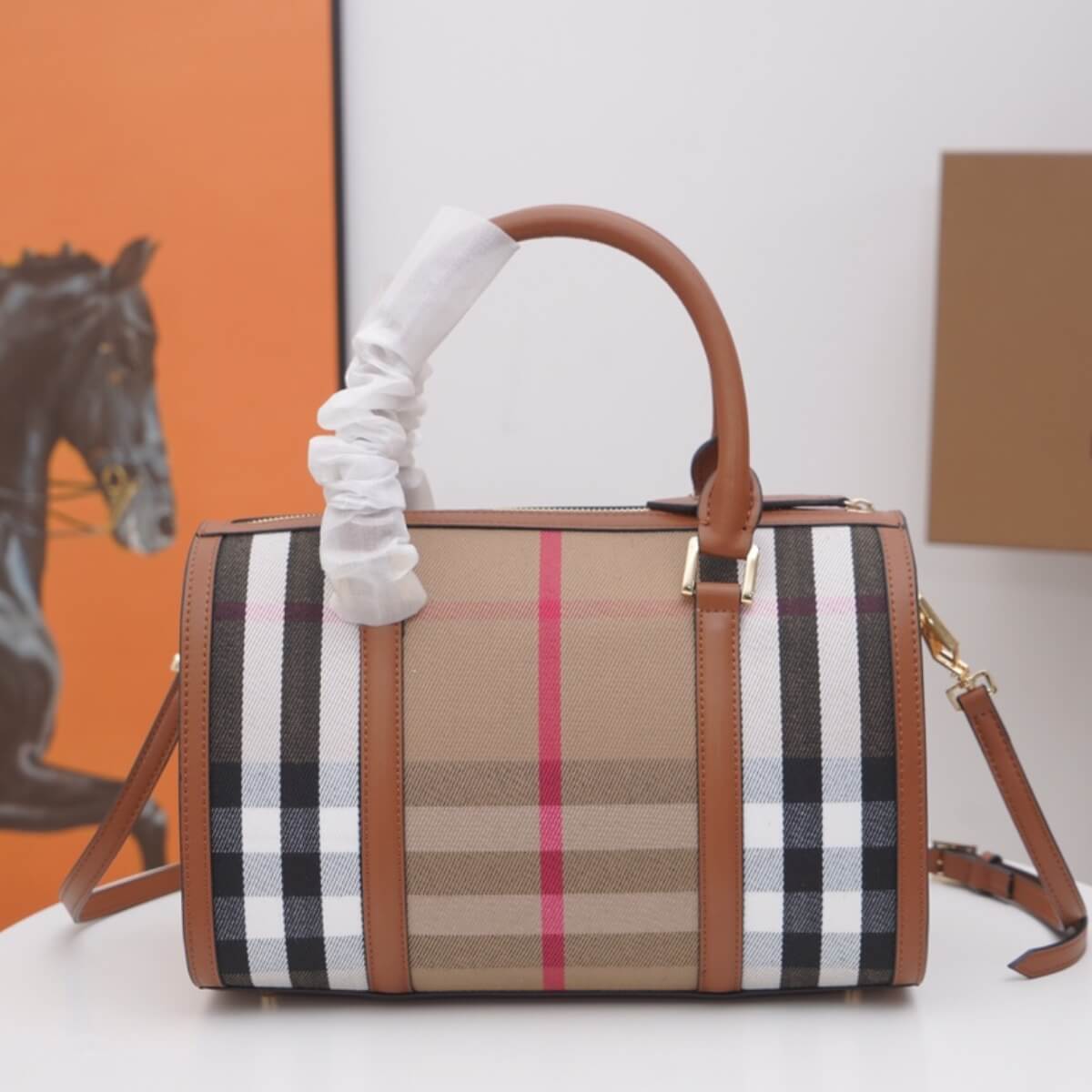 Burberry Designer House Check Sartorial Handbag, Burberry Handbag, Designer Handbag, Cheap Designer Handbag, Designer Handbag