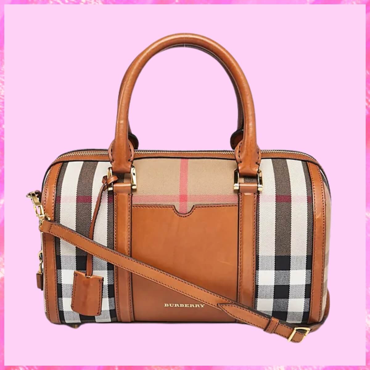 Burberry Designer House Check Sartorial Handbag, Burberry Handbag, Designer Handbag, Cheap Designer Handbag, Designer Handbag