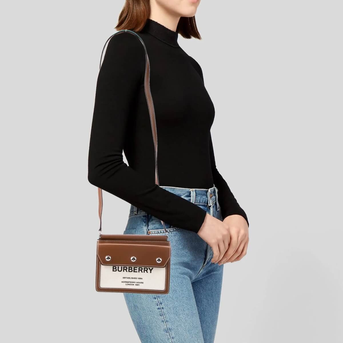 Burberry Designer Mini Horseferry Title Shoulder Bag, Burberry Handbag, Designer Handbag, Cheap Designer Handbag, Designer Handbag