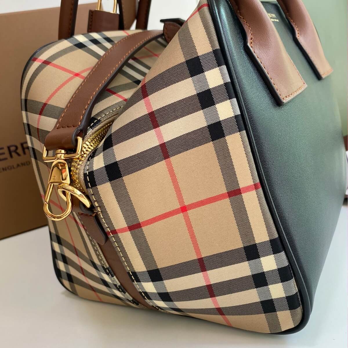Burberry Designer Monogram Cube Bag, Burberry Handbag, Designer Handbag, Cheap Designer Handbag, Designer Handbag