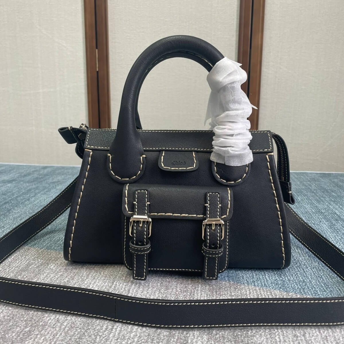 Chloe' Designer Buffalo Edith Sepia Handbag, Chloe' Handbag, Designer Handbag, Cheap Designer Handbag, Designer Handbag