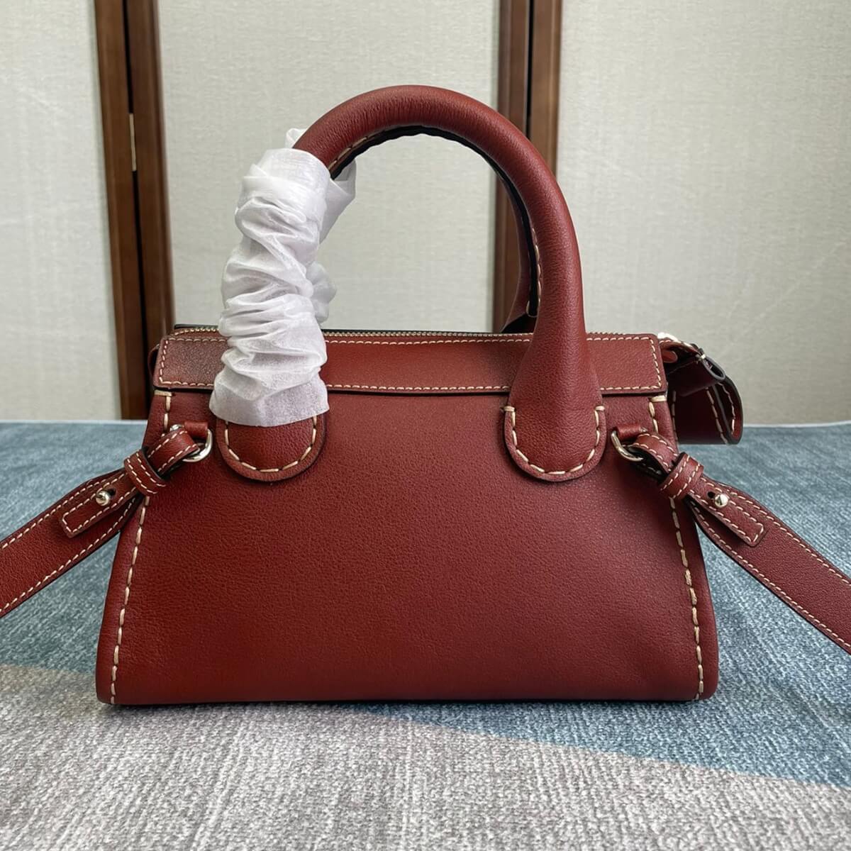 Chloe' Designer Buffalo Edith Sepia Handbag, Chloe' Handbag, Designer Handbag, Cheap Designer Handbag, Designer Handbag