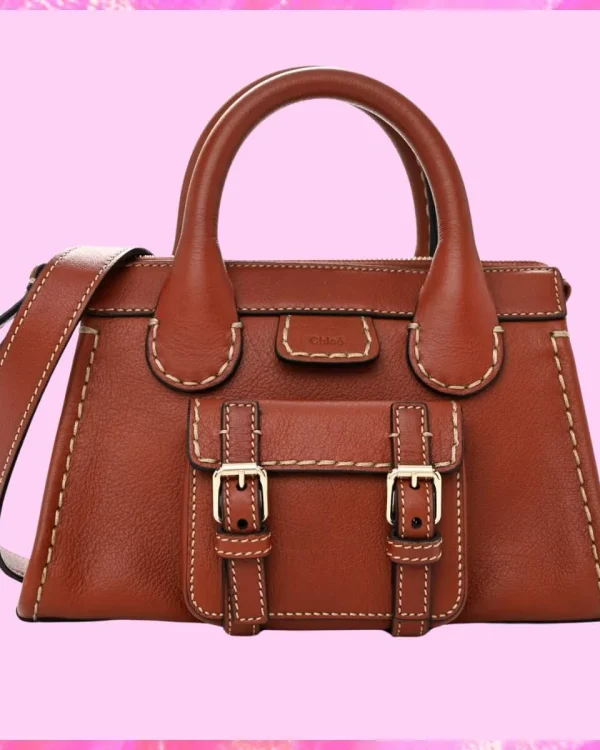 Chloe' Designer Buffalo Edith Sepia Handbag, Chloe' Handbag, Designer Handbag, Cheap Designer Handbag, Designer Handbag