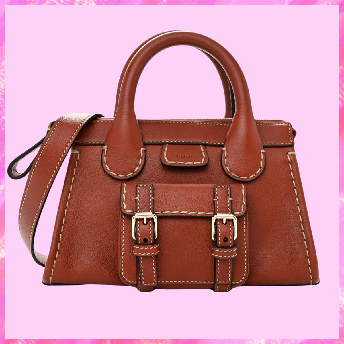 Chloe' Designer Buffalo Edith Sepia Handbag, Chloe' Handbag, Designer Handbag, Cheap Designer Handbag, Designer Handbag