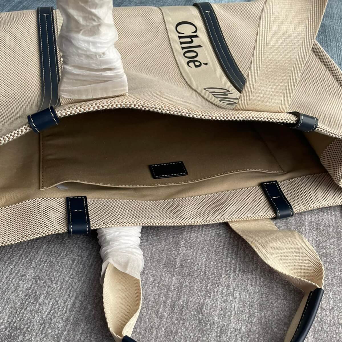 Chloe' Designer Large Woody Linen Tote Bag, Chloe' Handbag, Designer Handbag, Cheap Designer Handbag, Designer Handbag