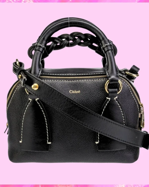 Chloe' Designer Leather Daria Handbag, Chloe' Handbag, Designer Handbag, Cheap Designer Handbag, Designer Handbag