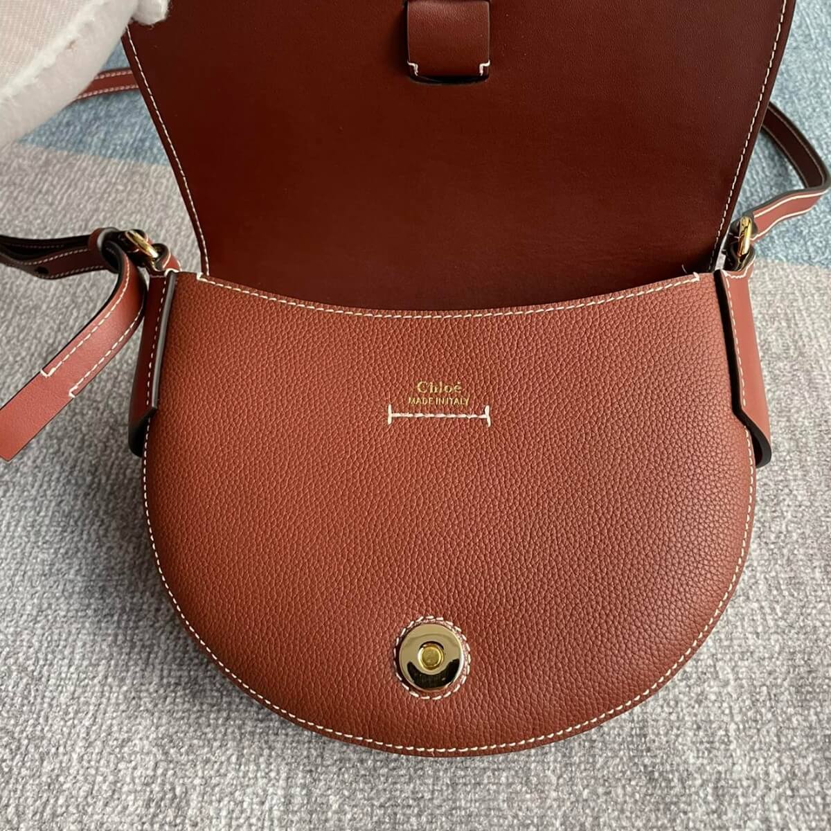 Chloe' Designer Leather Darryl Saddle Handbag, Chloe' Handbag, Designer Handbag, Cheap Designer Handbag, Designer Handbag