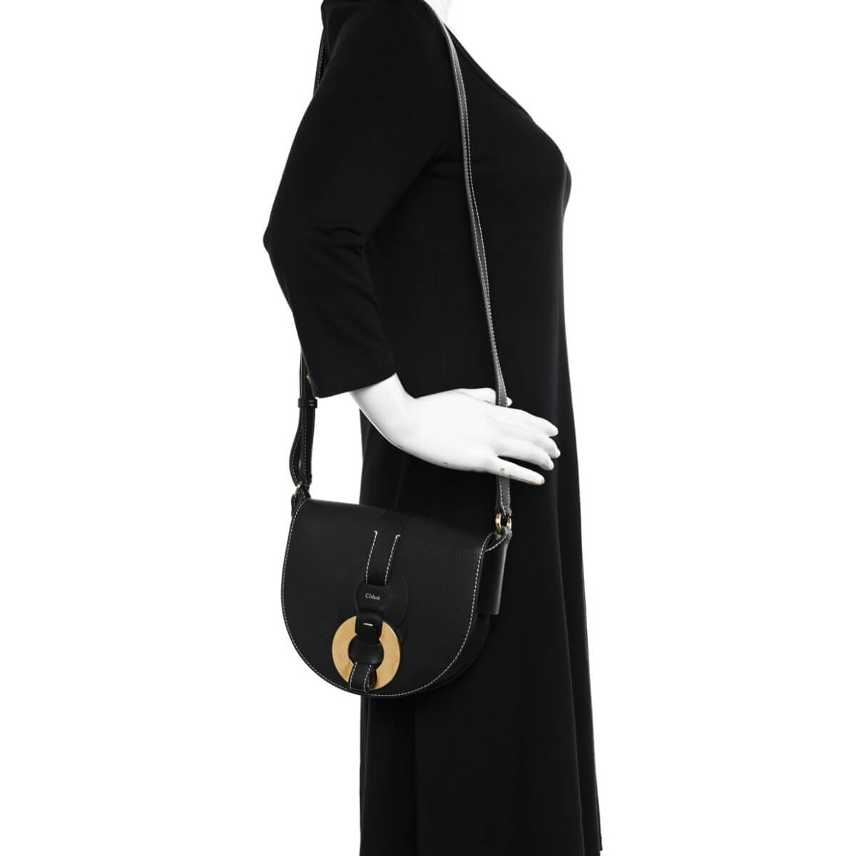 Chloe' Designer Leather Darryl Saddle Handbag, Chloe' Handbag, Designer Handbag, Cheap Designer Handbag, Designer Handbag