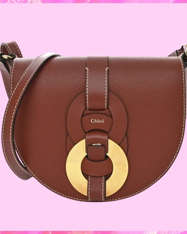 Chloe' Designer Leather Darryl Saddle Handbag, Chloe' Handbag, Designer Handbag, Cheap Designer Handbag, Designer Handbag