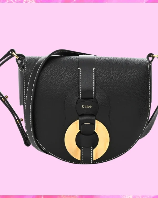 Chloe' Designer Leather Darryl Saddle Handbag, Chloe' Handbag, Designer Handbag, Cheap Designer Handbag, Designer Handbag