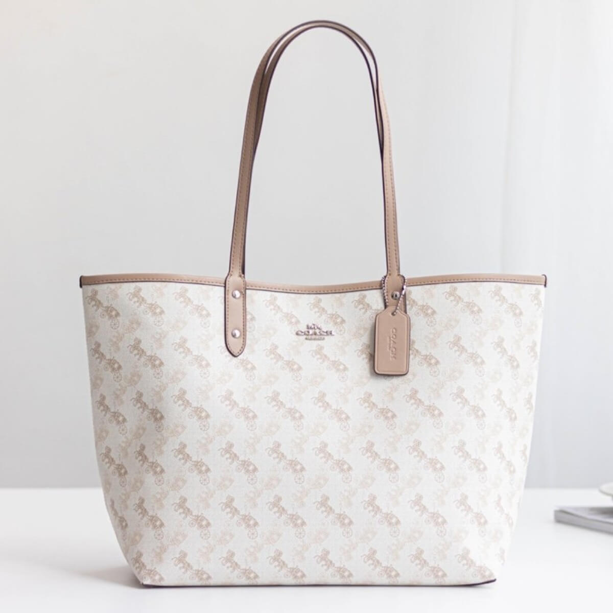 Coach Designer City Tote With Horse And Carriage Print, Coach Handbag, Designer Handbag, Cheap Designer Handbag, Designer Handbag