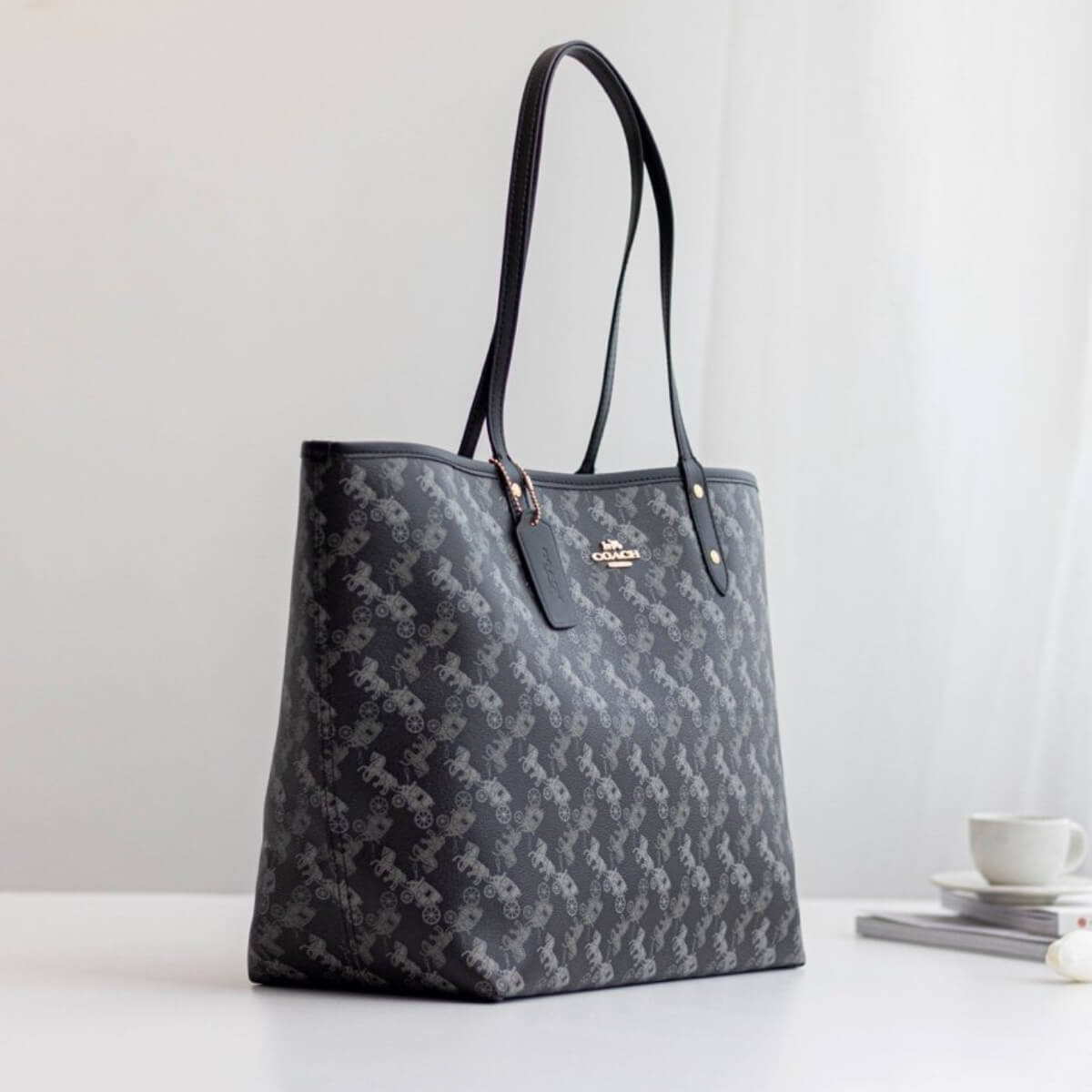 Coach Designer City Tote With Horse And Carriage Print, Coach Handbag, Designer Handbag, Cheap Designer Handbag, Designer Handbag