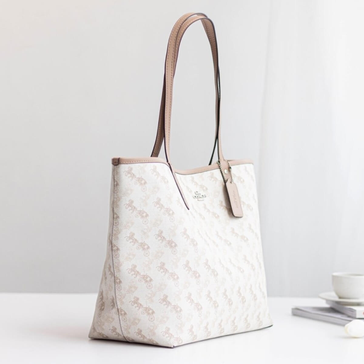 Coach Designer City Tote With Horse And Carriage Print, Coach Handbag, Designer Handbag, Cheap Designer Handbag, Designer Handbag
